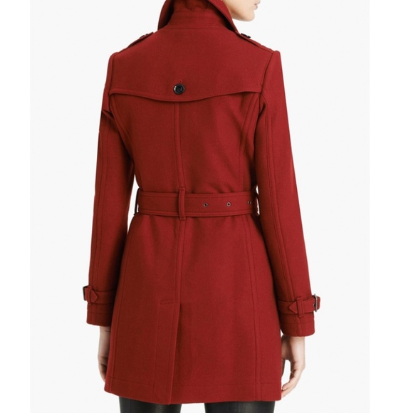 Burberry Brit Red Trench Coat - Picture 2 of 8